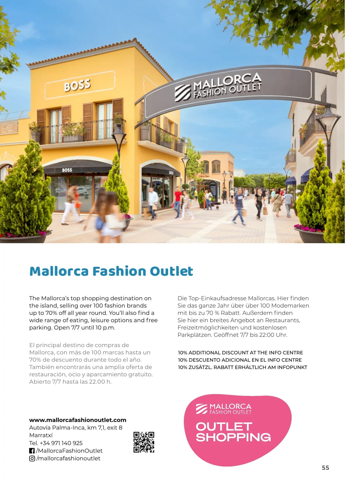 Beispielseite aus dem Europcar Mallorca Travel Guide